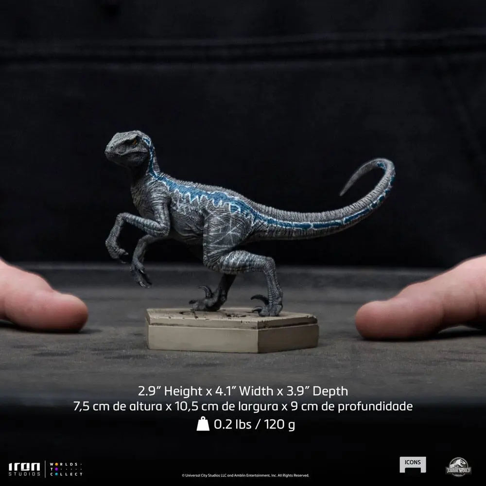 Jurassic World Icons Kip Velociraptor B Blue 7 cm fotografija izdelka