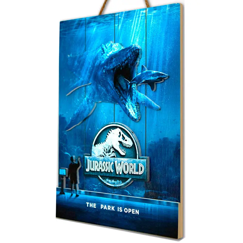 Jurassic World Mossasaurus Woodart 3D tisk leseni znak fotografija izdelka