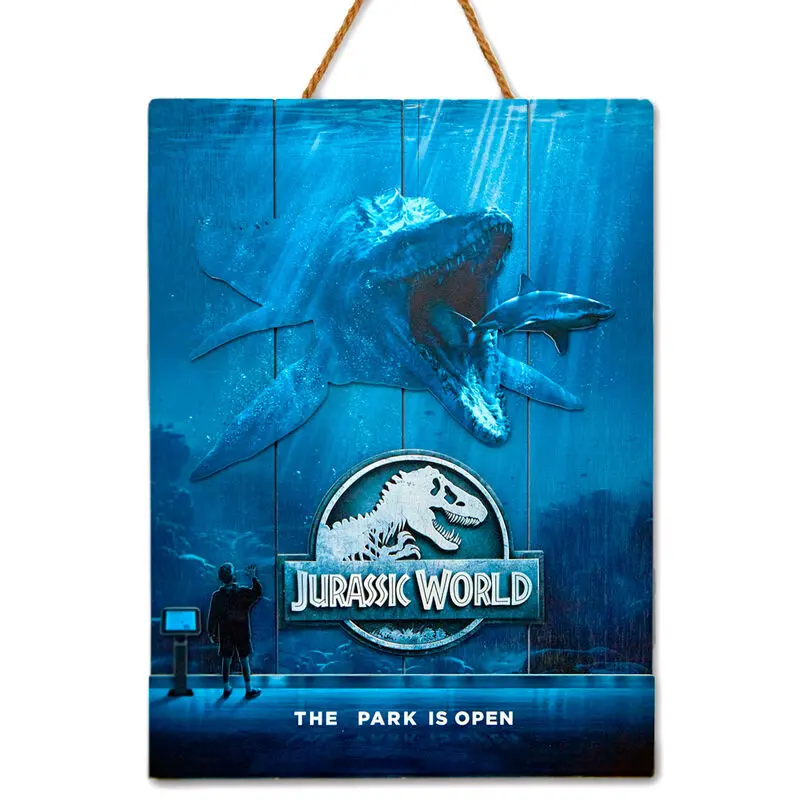 Jurassic World Mossasaurus Woodart 3D tisk leseni znak fotografija izdelka