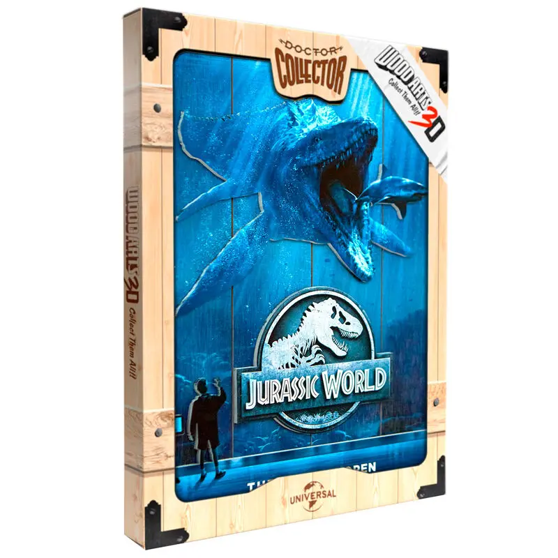 Jurassic World Mossasaurus Woodart 3D tisk leseni znak fotografija izdelka