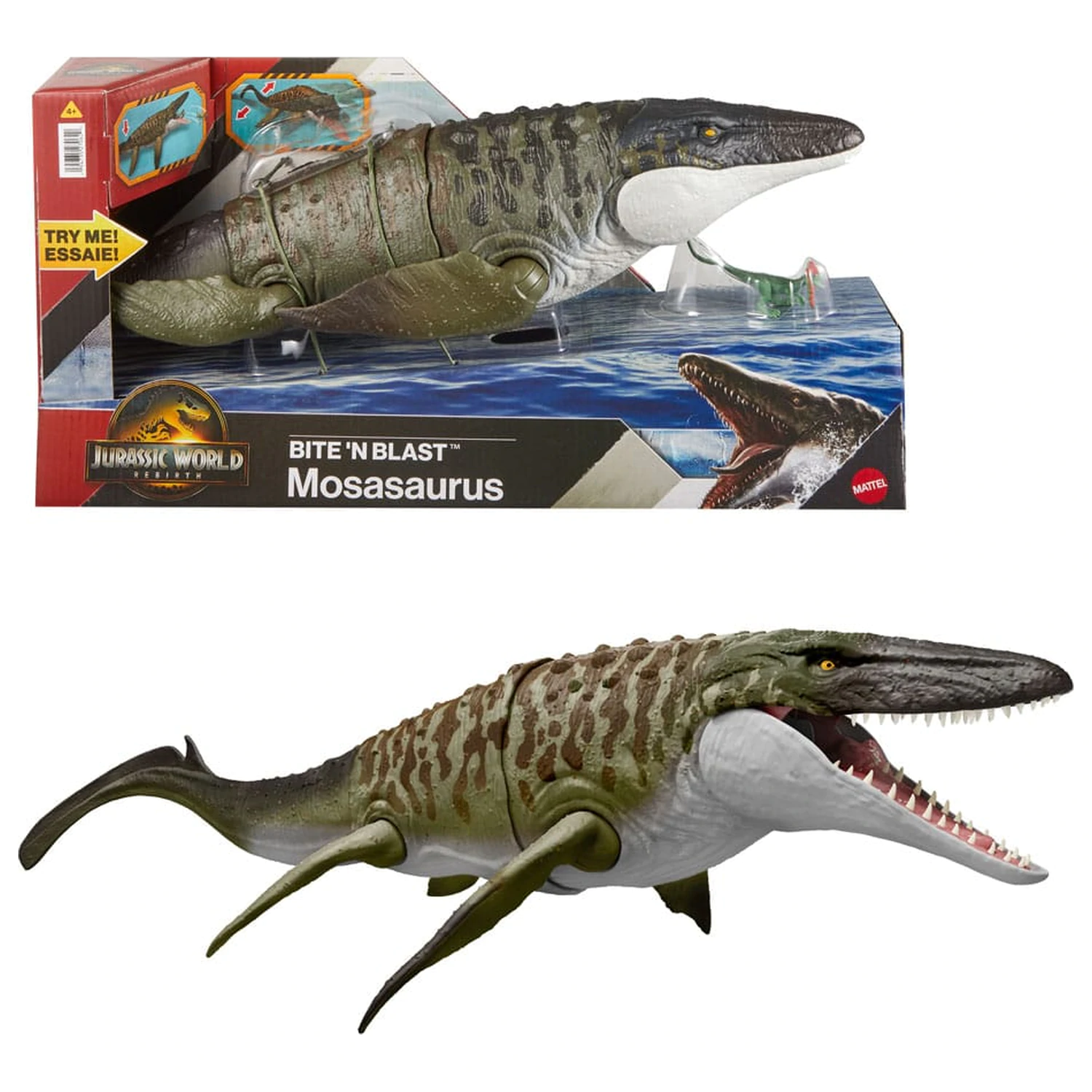 Jurassic World: Rebirth Akcijska figura Bite 'n Blast Mosasaurus 65 cm fotografija izdelka