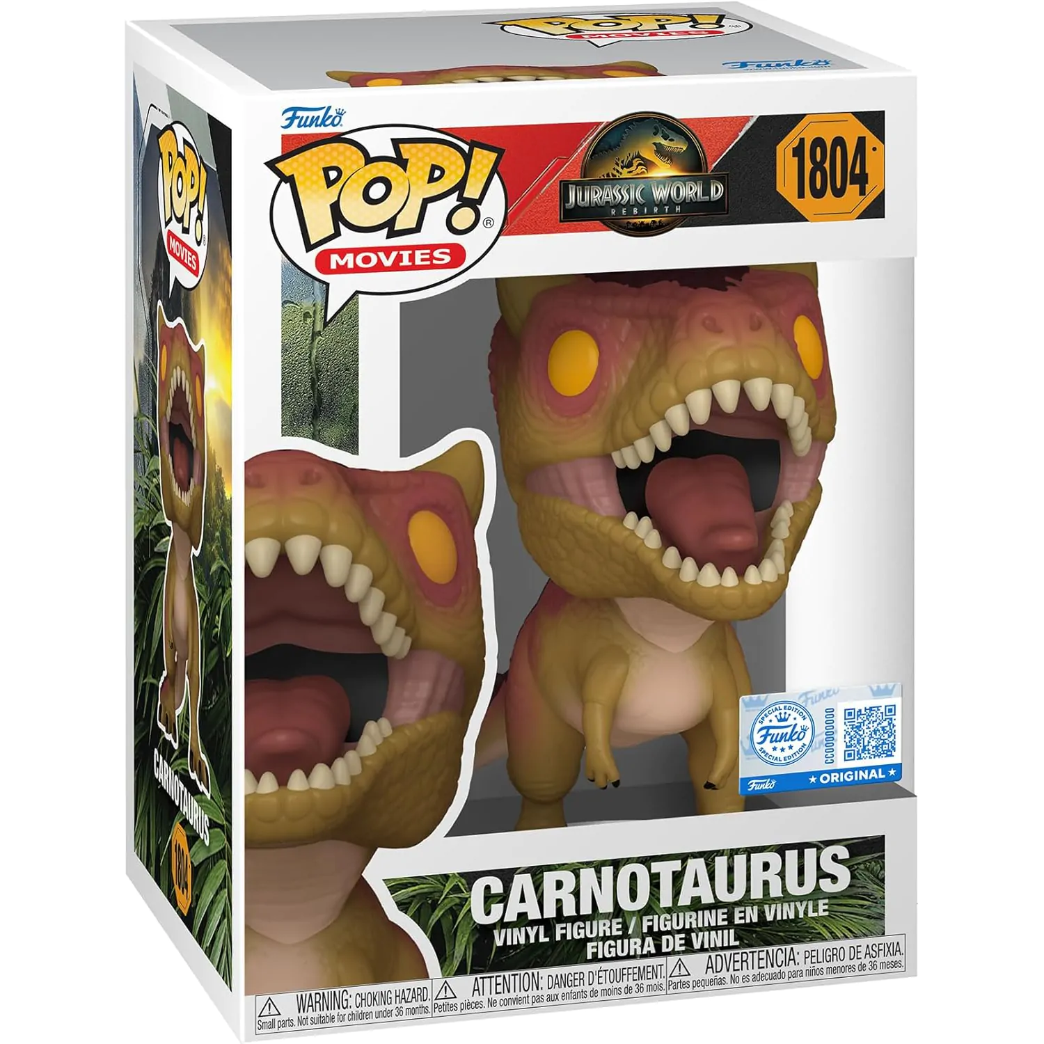 Jurassic World Rebirth Funko POP! Movies Vinilna figura Carnotaurus Exclusive 9 cm fotografija izdelka