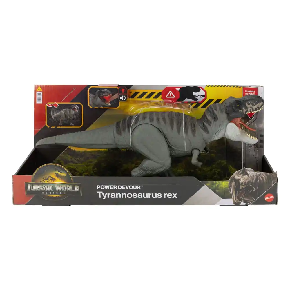 Jurassic World Rebirth akcijska figura z zvočno močjo požrešen Tyrannosaurus Rex 21 cm fotografija izdelka