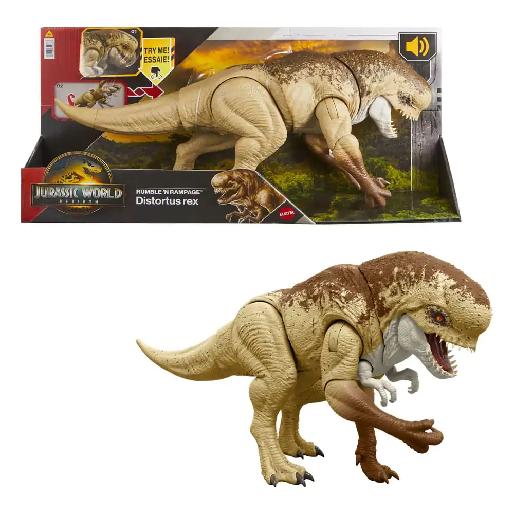 Jurassic World: Rebirth Action Figure Rumble N Rampage Distortus Rex fotografija izdelka