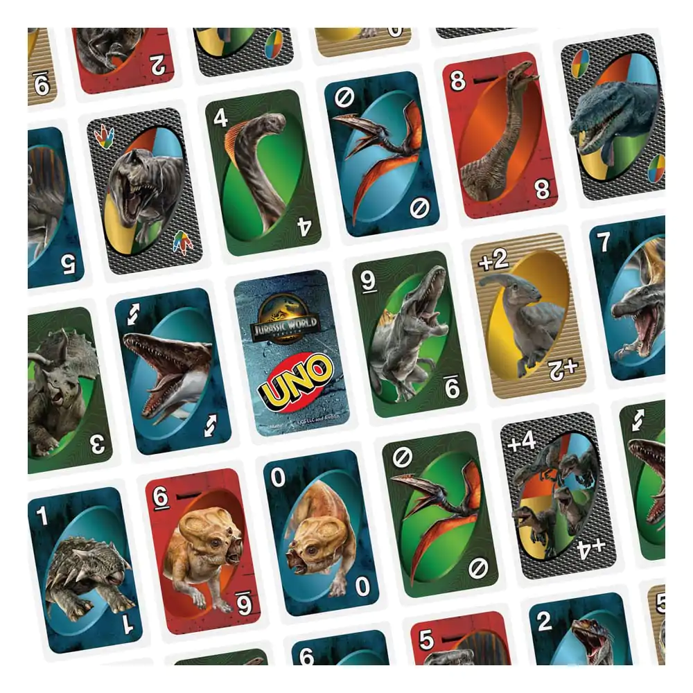 Jurassic World Rebirth UNO igra s kartami fotografija izdelka