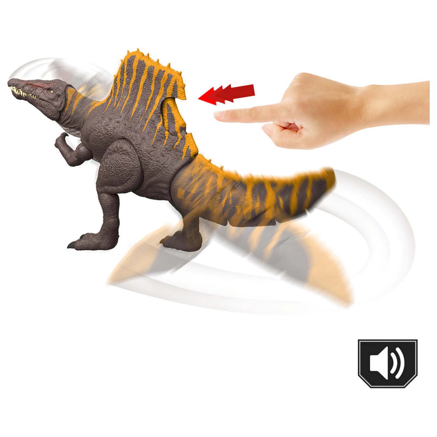 Jurassic World Rebirth Akcijska figura Tail Thrasher Spinosaurus 55 cm fotografija izdelka