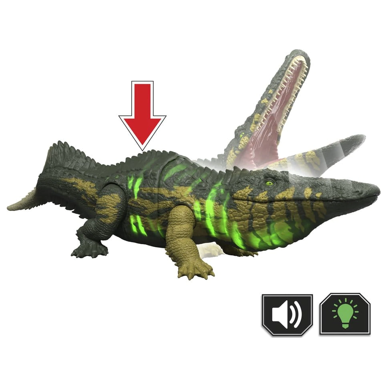 Jurassic World: Survival Akcijska figura Wild Roar Stomatosuchus 37 cm fotografija izdelka