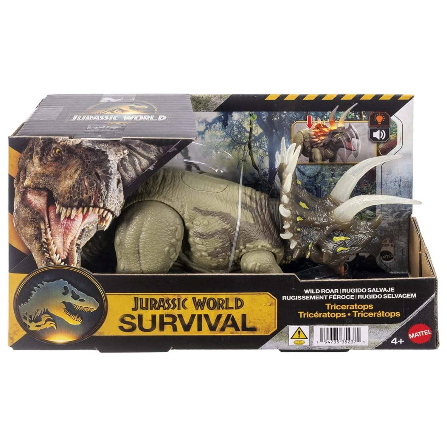 Jurassic World: Survival Akcijska figura Wild Roar Triceratops 31 cm fotografija izdelka