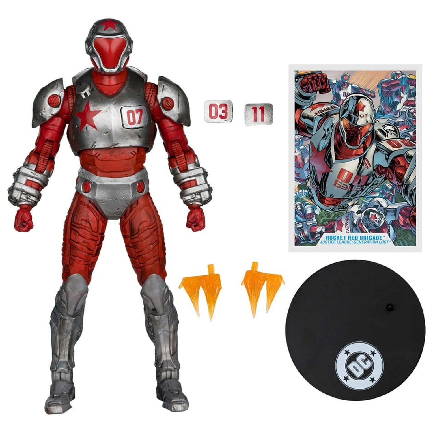 Justice League: Generation Lost DC Multiverse Akcijska figura Rocket Red Brigade 18 cm fotografija izdelka