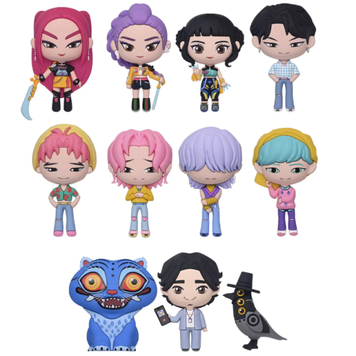 K-Pop Demon Hunter 3D PVC Sponka za Torbo Vrečka Presenečenja fotografija izdelka
