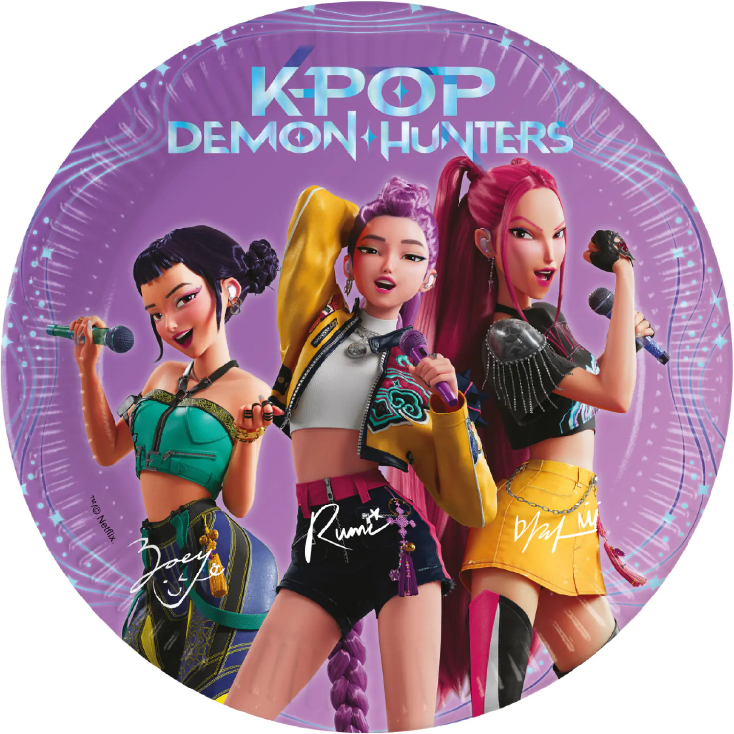 K-POP Demon Hunters Party Papirnat krožnik komplet fotografija izdelka