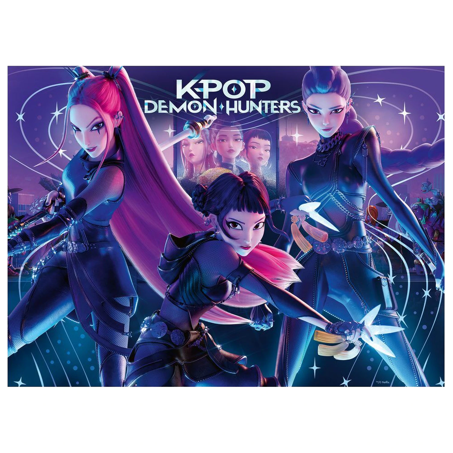 K-Pop Demon Hunters Rumi, Mira & Zoey XXL sestavljanka 300 kosov fotografija izdelka