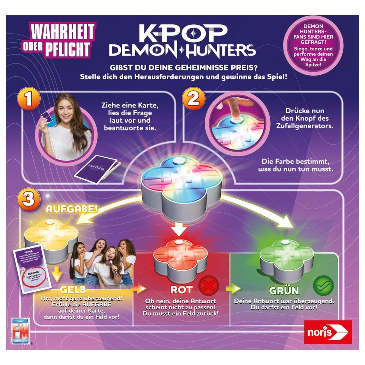 K-POP Demon Hunters društevna igra nemška različica fotografija izdelka