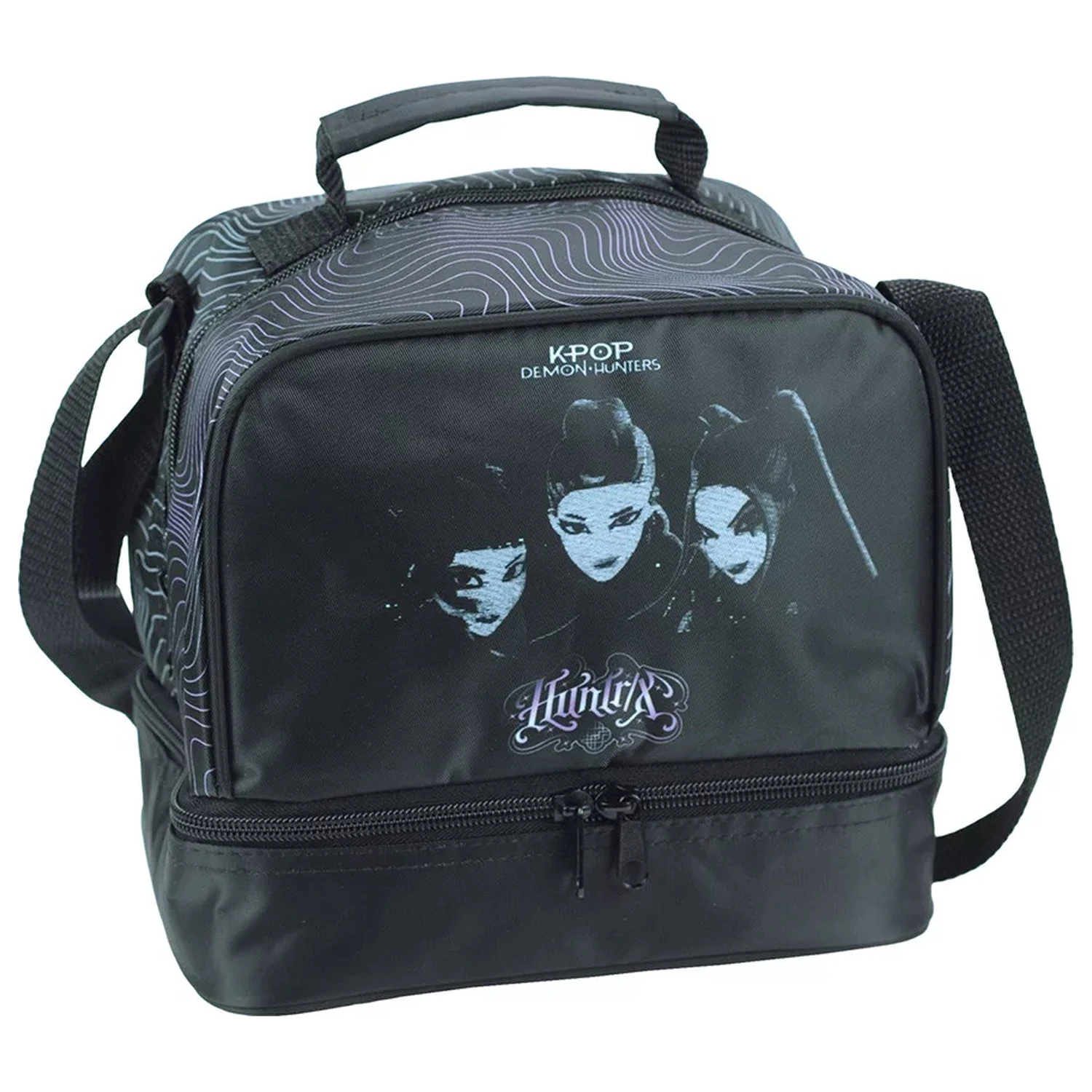 K-pop Demon Slayers črna termo torba za malico 21 cm fotografija izdelka