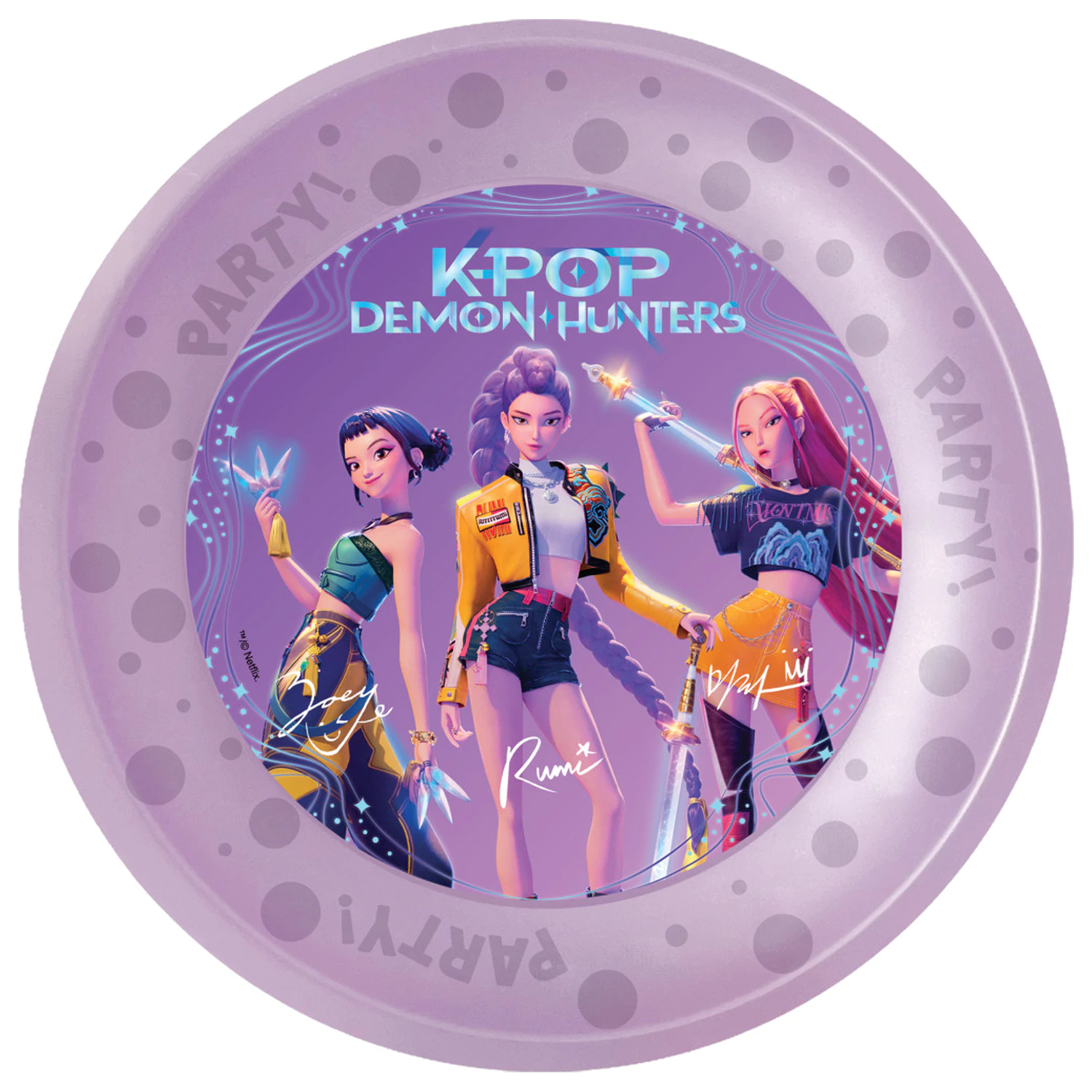 K-pop Demon Hunters plastični komplet 4 krožnikov 21 cm fotografija izdelka