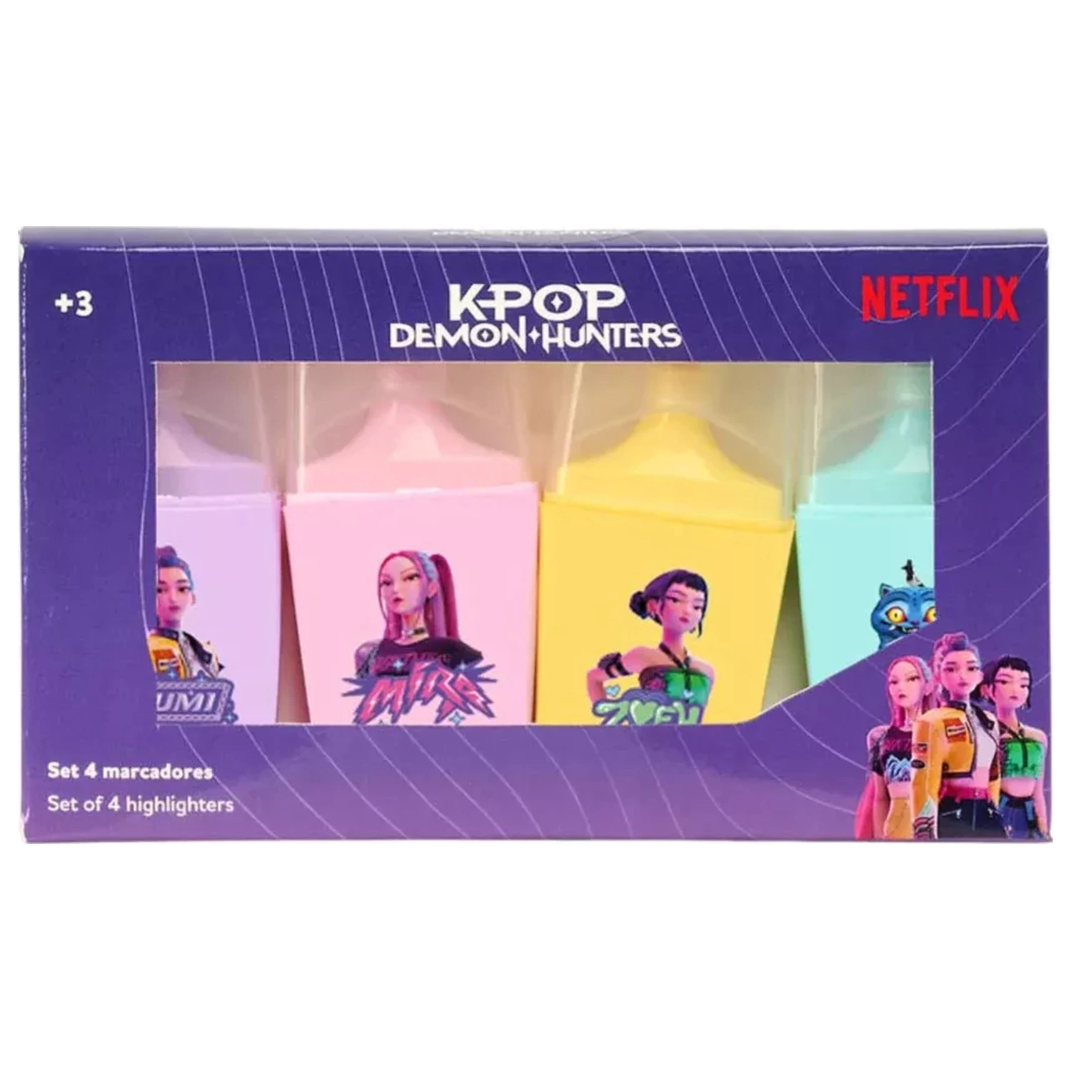 K-pop Demon Hunters Stars mini komplet označevalcev besedila 4 kos fotografija izdelka