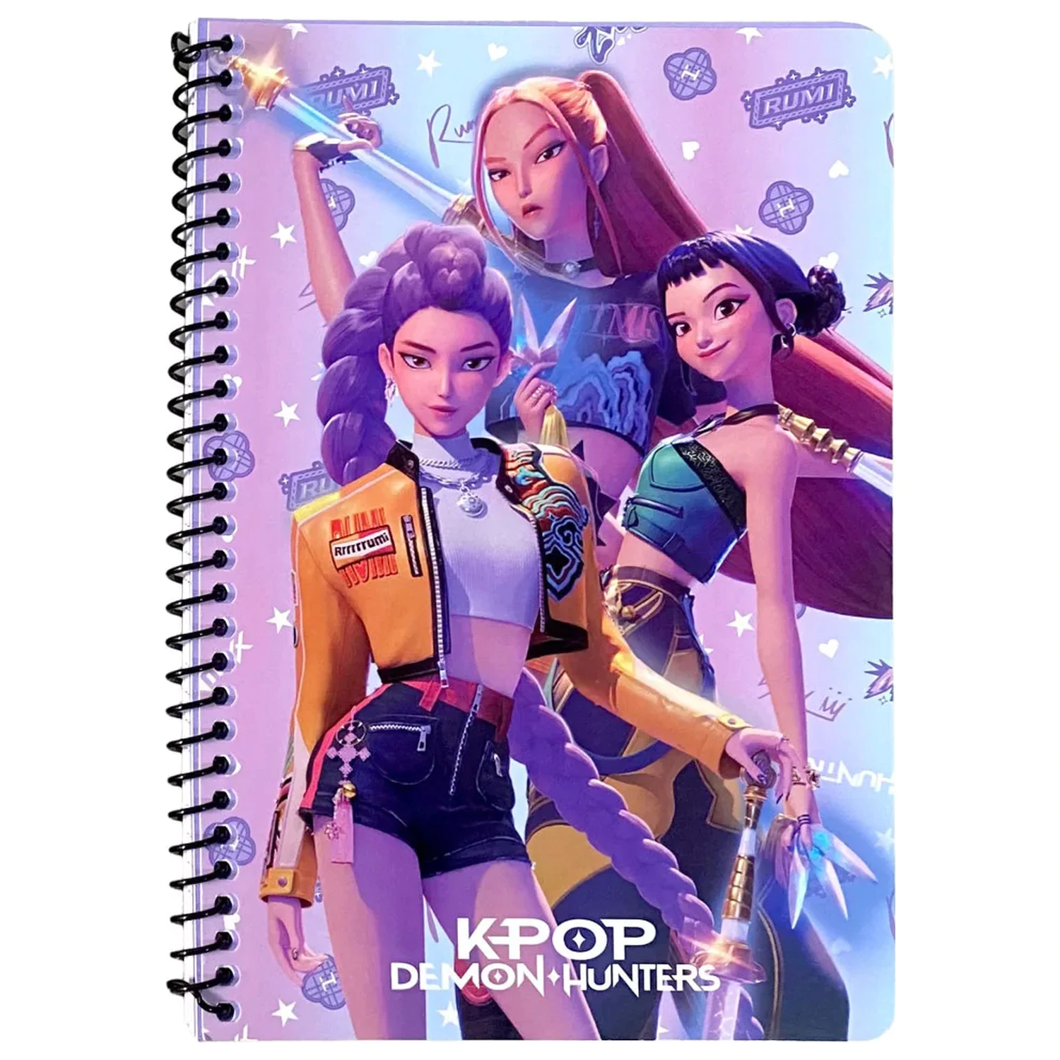 K-pop Demon Hunters Warrior Trio B/5 črtasti spiralni zvezek 70 listov fotografija izdelka