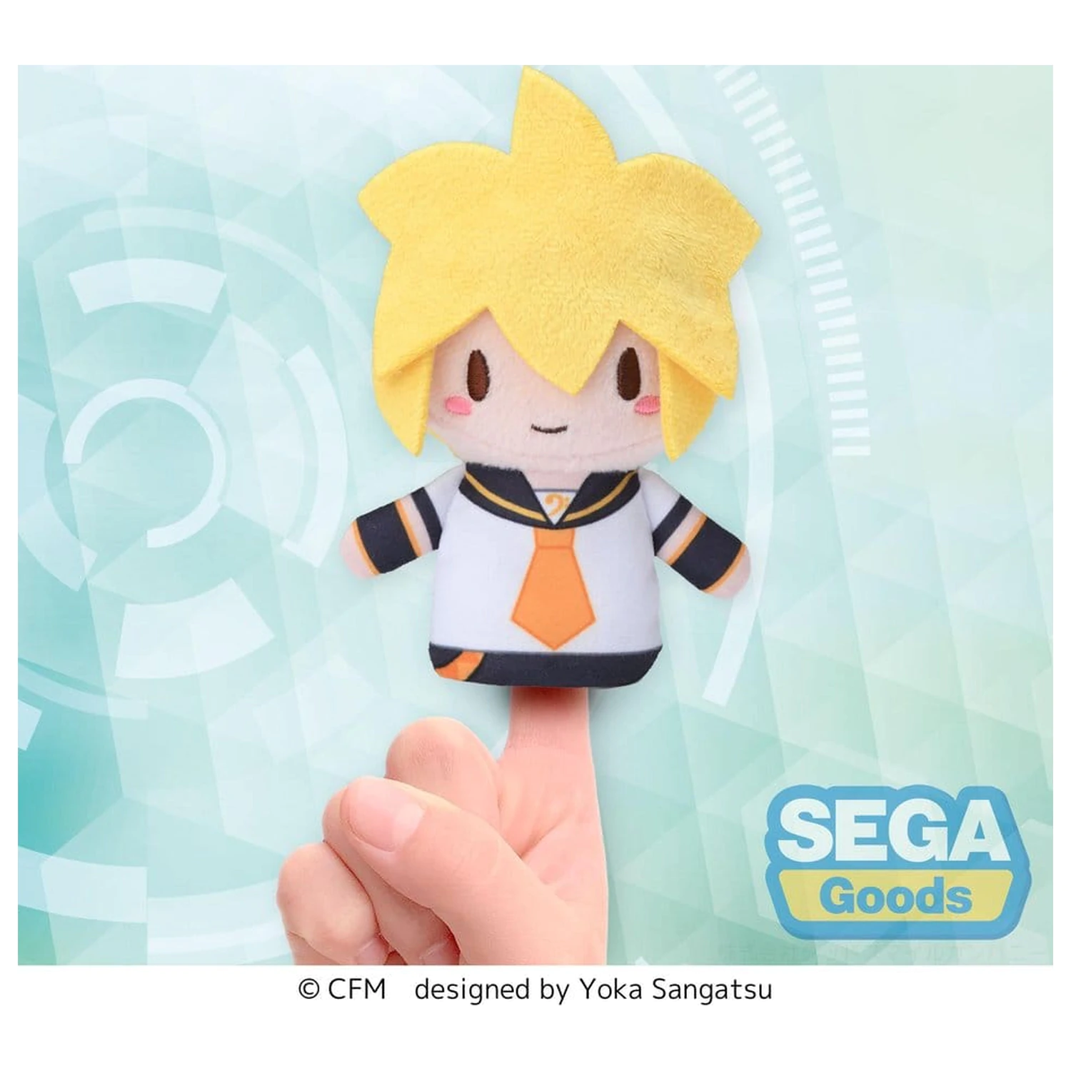 Kagamine Rin & Len Fuwa Petit plišasta figura Kagamine Len maskota za prst 10 cm fotografija izdelka