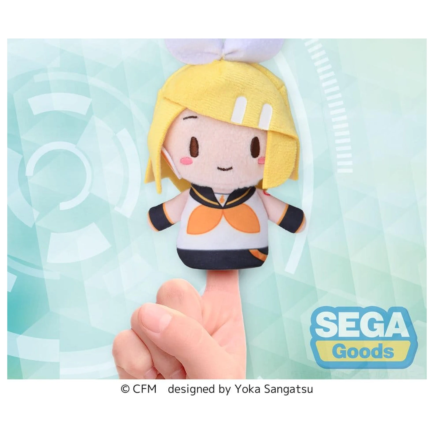Kagamine Rin & Len Fuwa Petit Plush Kagamine Rin maskota za prste 10 cm fotografija izdelka
