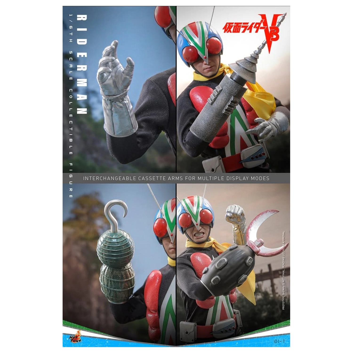 Kamen Rider akcijska figura 1/6 Riderman 30 cm fotografija izdelka