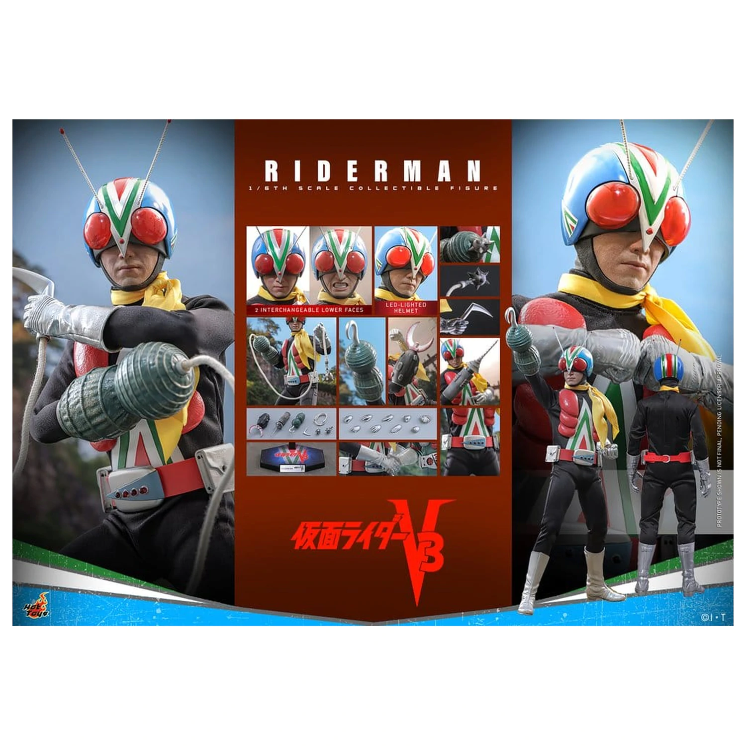 Kamen Rider akcijska figura 1/6 Riderman 30 cm fotografija izdelka