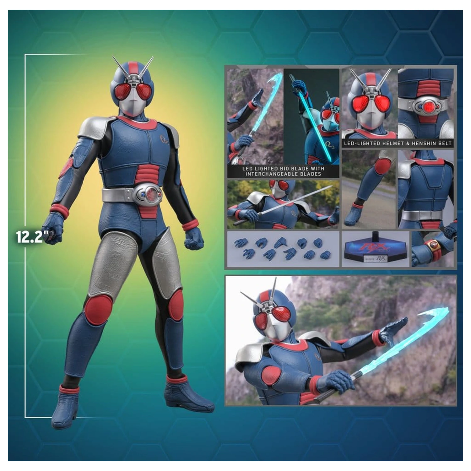 Kamen Rider Black RX akcijska figura 1/6 BioRider 31 cm fotografija izdelka