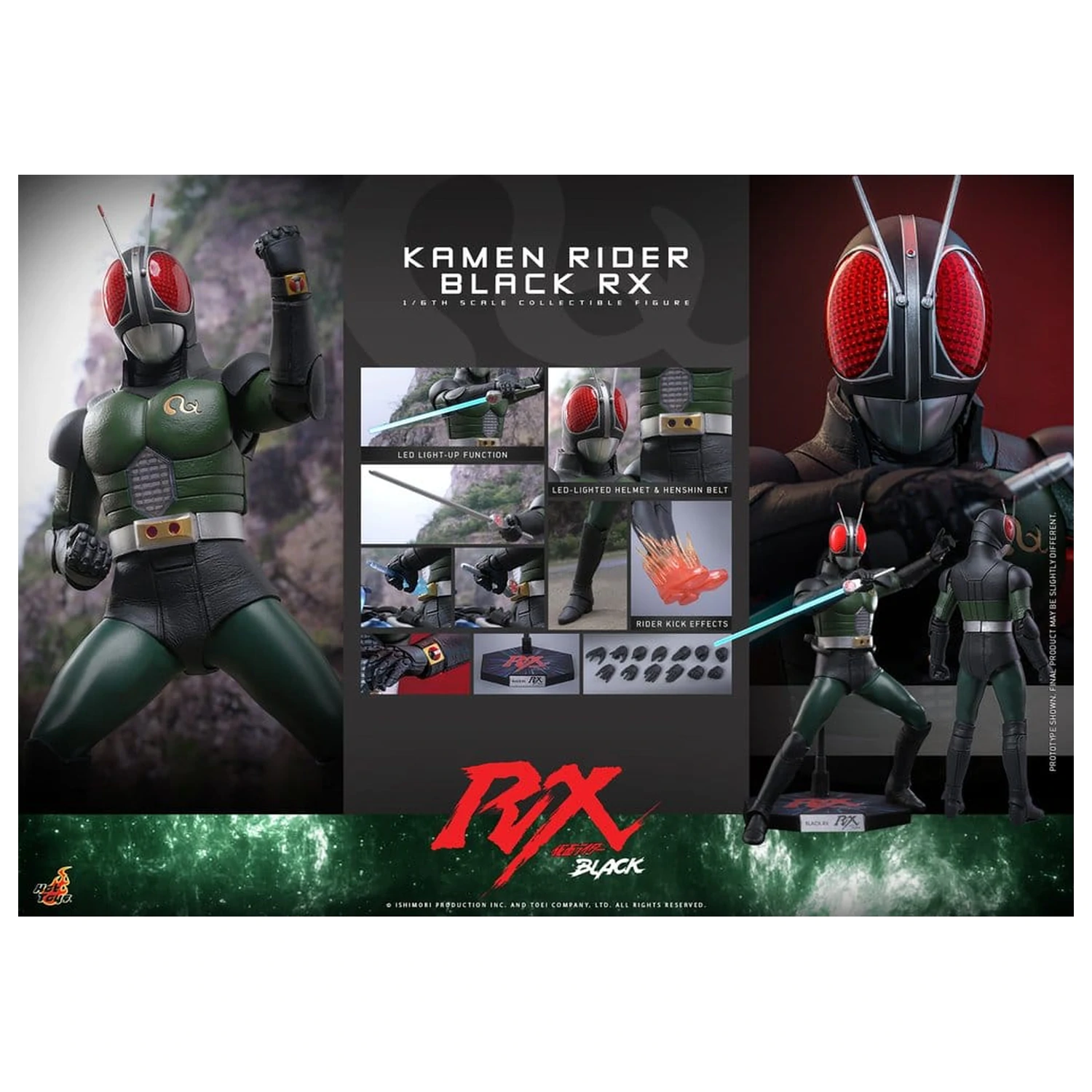 Kamen Rider Black RX akcijska figura 1/6 Kamen Rider Black RX 31 cm fotografija izdelka