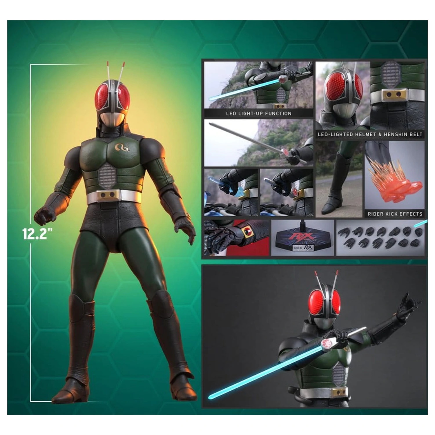 Kamen Rider Black RX akcijska figura 1/6 Kamen Rider Black RX 31 cm fotografija izdelka