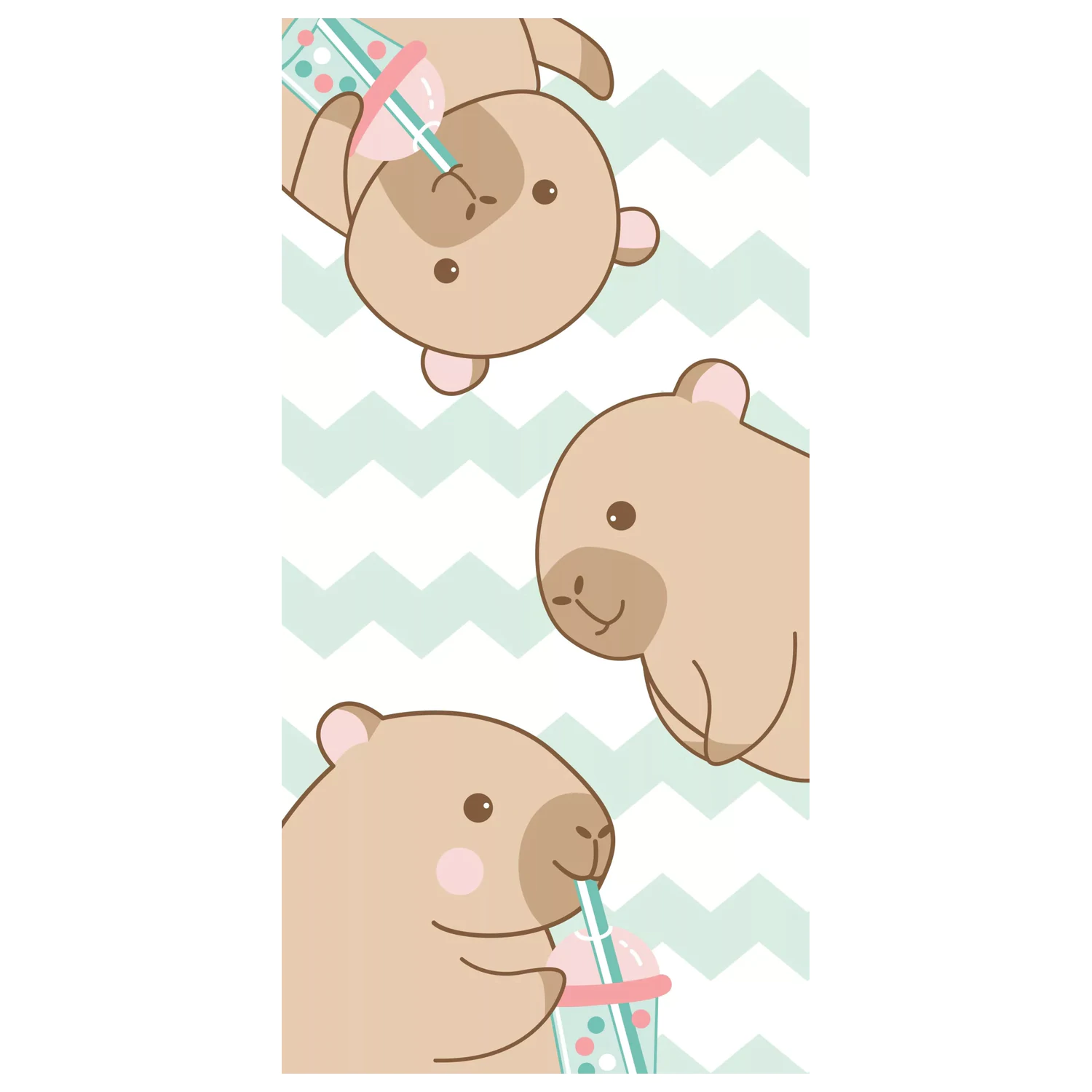 Capybara brisača za mehurčke 70x140cm fotografija izdelka