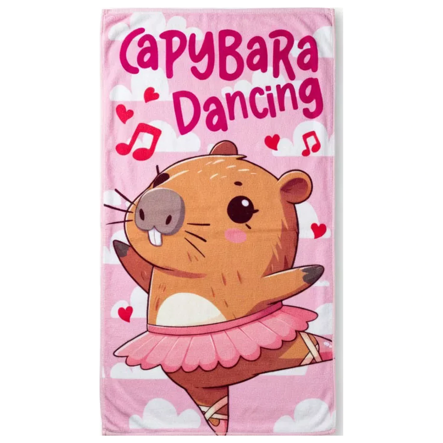 Capybara Dancing Brisača 70x140cm fotografija izdelka