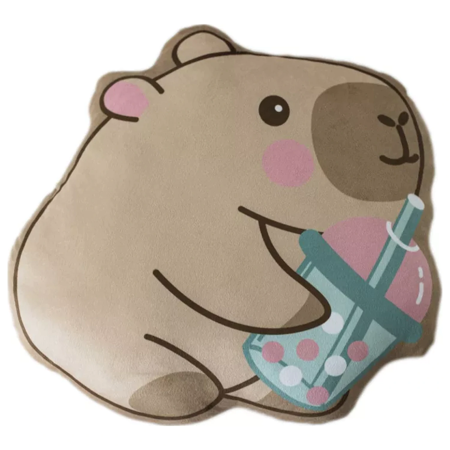 Capybara Drink oblikovano okrasno blazino, dekorativna blazina 35x33 cm fotografija izdelka