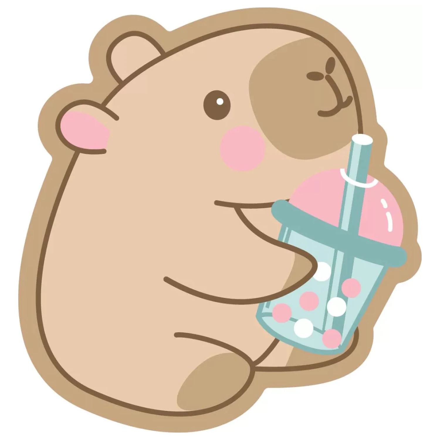 Capybara Drink oblikovano okrasno blazino, dekorativna blazina 35x33 cm fotografija izdelka