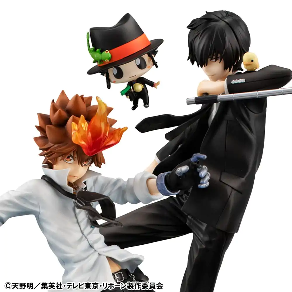 Katekyo Hitman Reborn! G.E.M. Series PVC kip Tsunayoshi Sawada &amp; Kyoya Hibari &amp; Reborn Set 21 cm fotografija izdelka