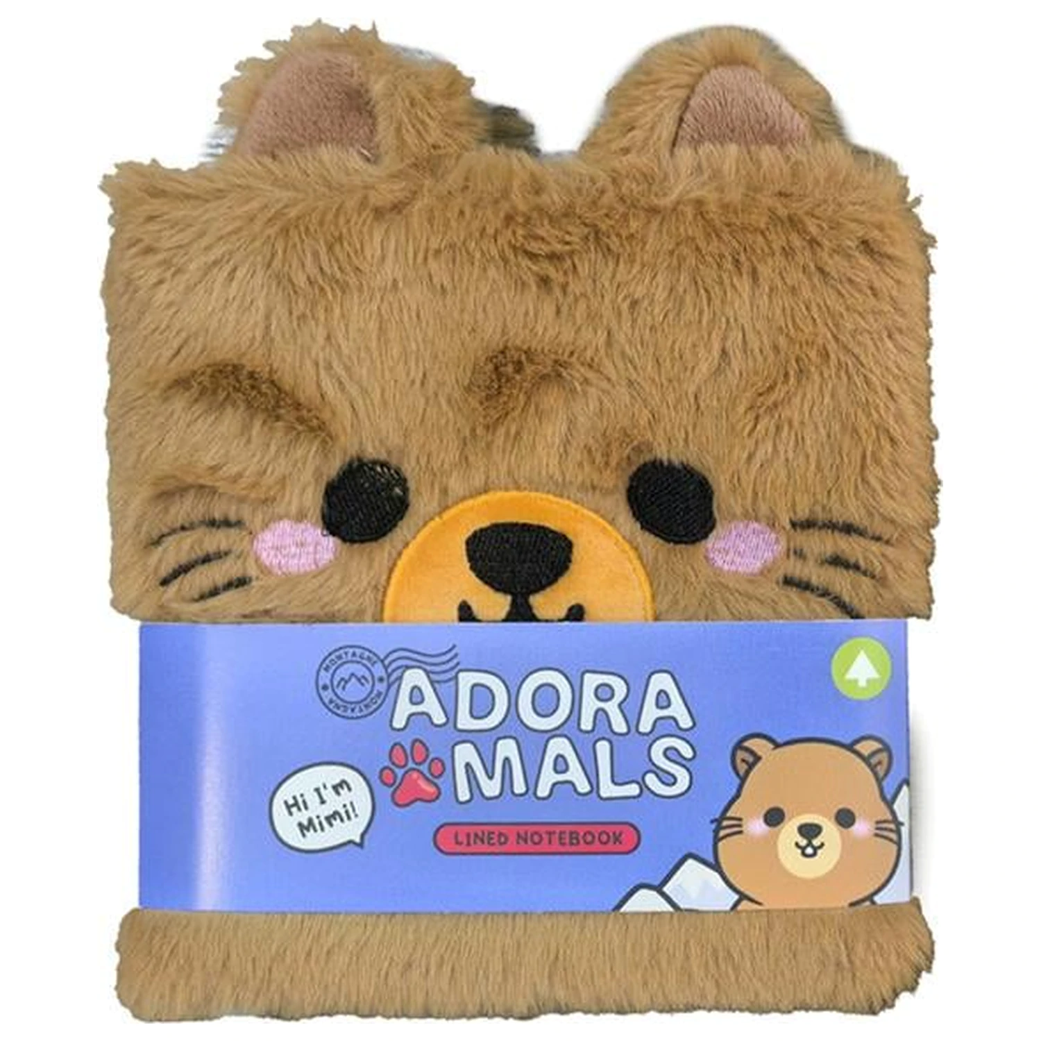 KAWAII Adoramals Mimi the Marmot Premium Fluffy Beležnica fotografija izdelka