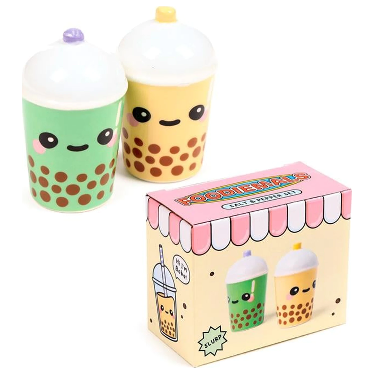 KAWAII Boba the Bubble Tea solni in poprni stresalniki set fotografija izdelka