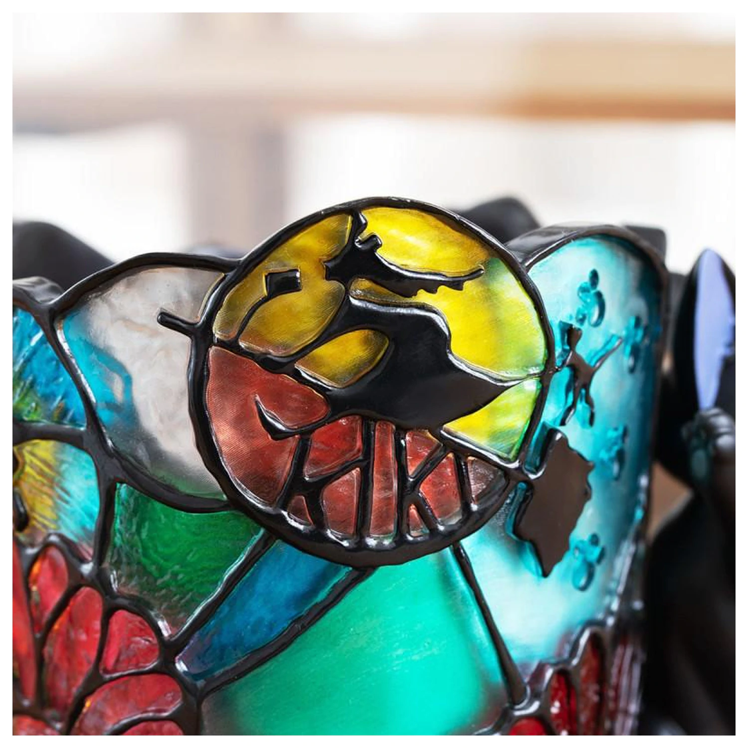 Kiki's Delivery Service Jiji Stained Glass lonček za rože Diorama 18.5 cm fotografija izdelka