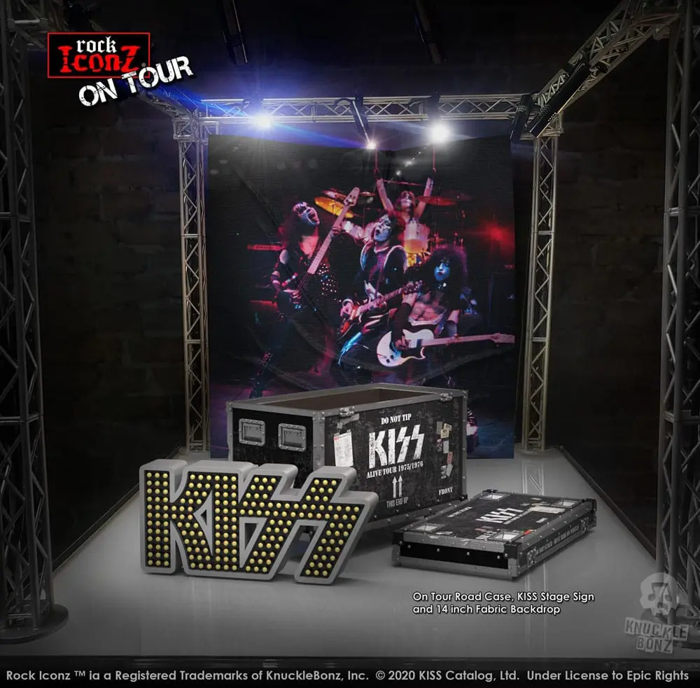 Kiss Rock Ikonz On Tour kovček za na cesto Kip + Set odrske kulise Alive! Tour fotografija izdelka