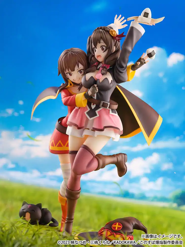 Konosuba: God's Blessing on This Wonderful World! SHIBUYA SCRAMBLE FIGURE PVC Kip 1/6 Megumin & Yunyun Futari wa Otomodachi Ver. 26 cm fotografija izdelka