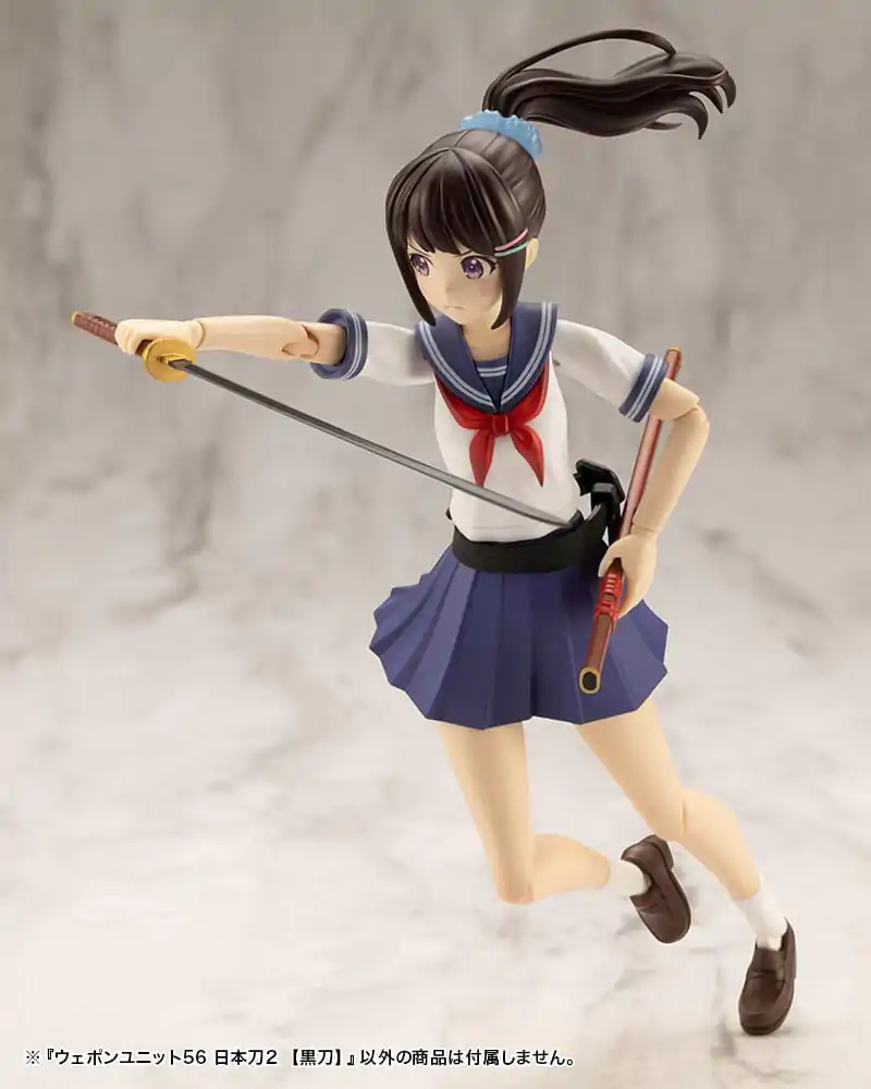 Kotobukiya M.S.G. Model Kit Accessory Set Heavy Weapon Unit 56 Japanese Sword 2 Black Sword fotografija izdelka