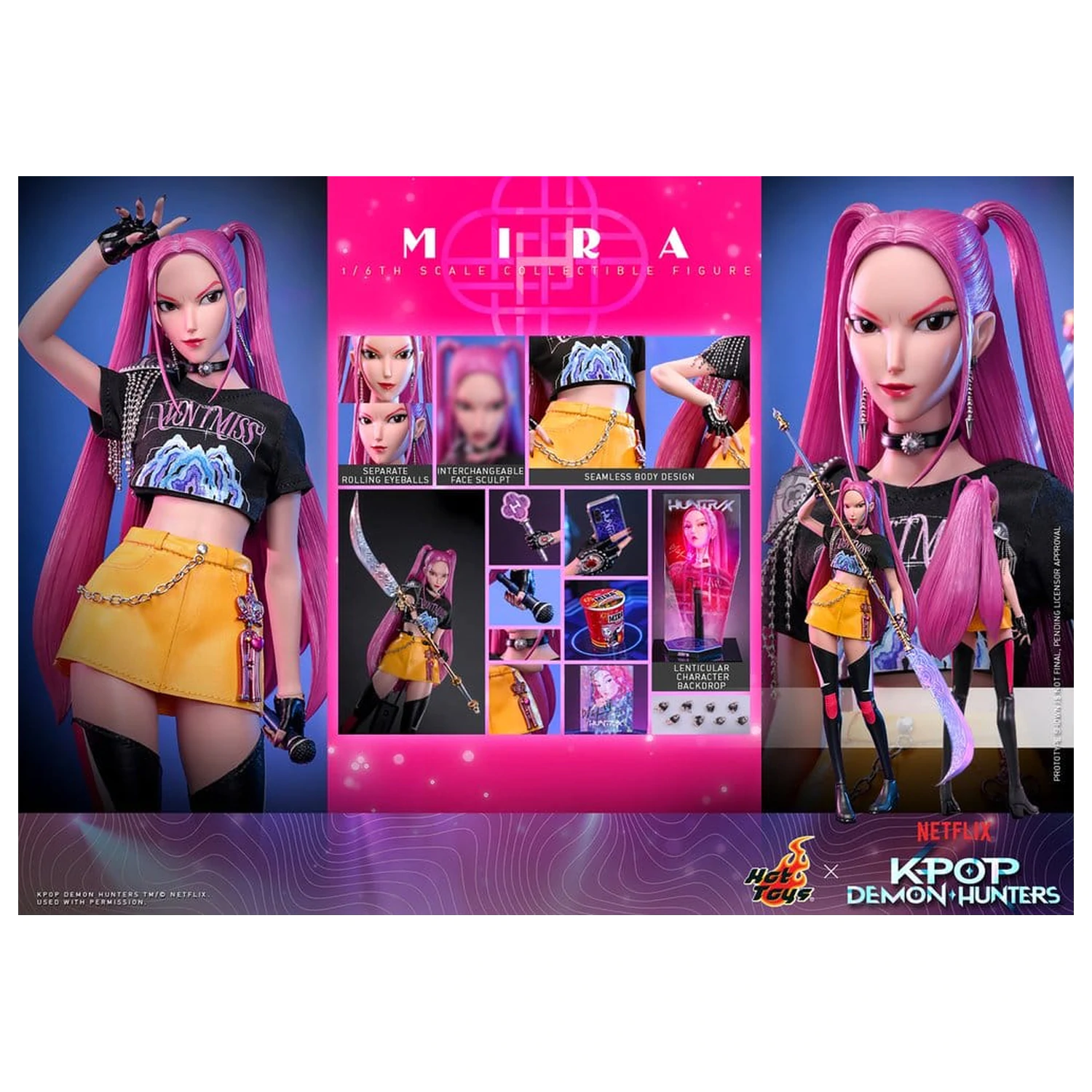 KPop Demon Hunters akcijska figura 1/6 Mira 28 cm fotografija izdelka