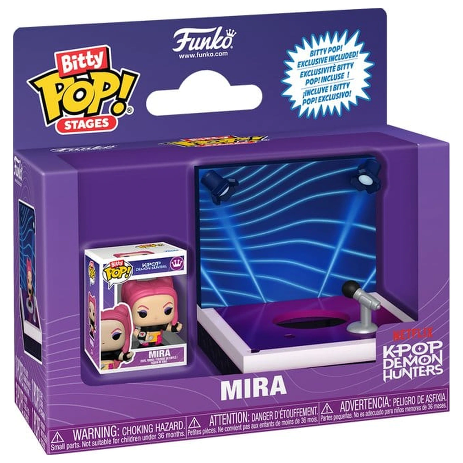 KPop Demon Hunters Bitty Funko POP! Stages Vinyl figurica Mira 2,5 cm fotografija izdelka