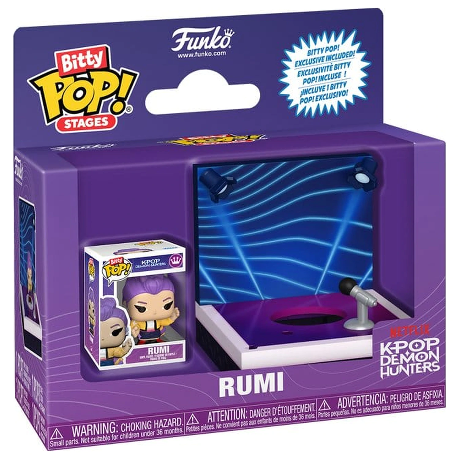 KPop Demon Hunters Bitty Funko POP! Stages Vinyl figurica Rumi 2,5 cm fotografija izdelka