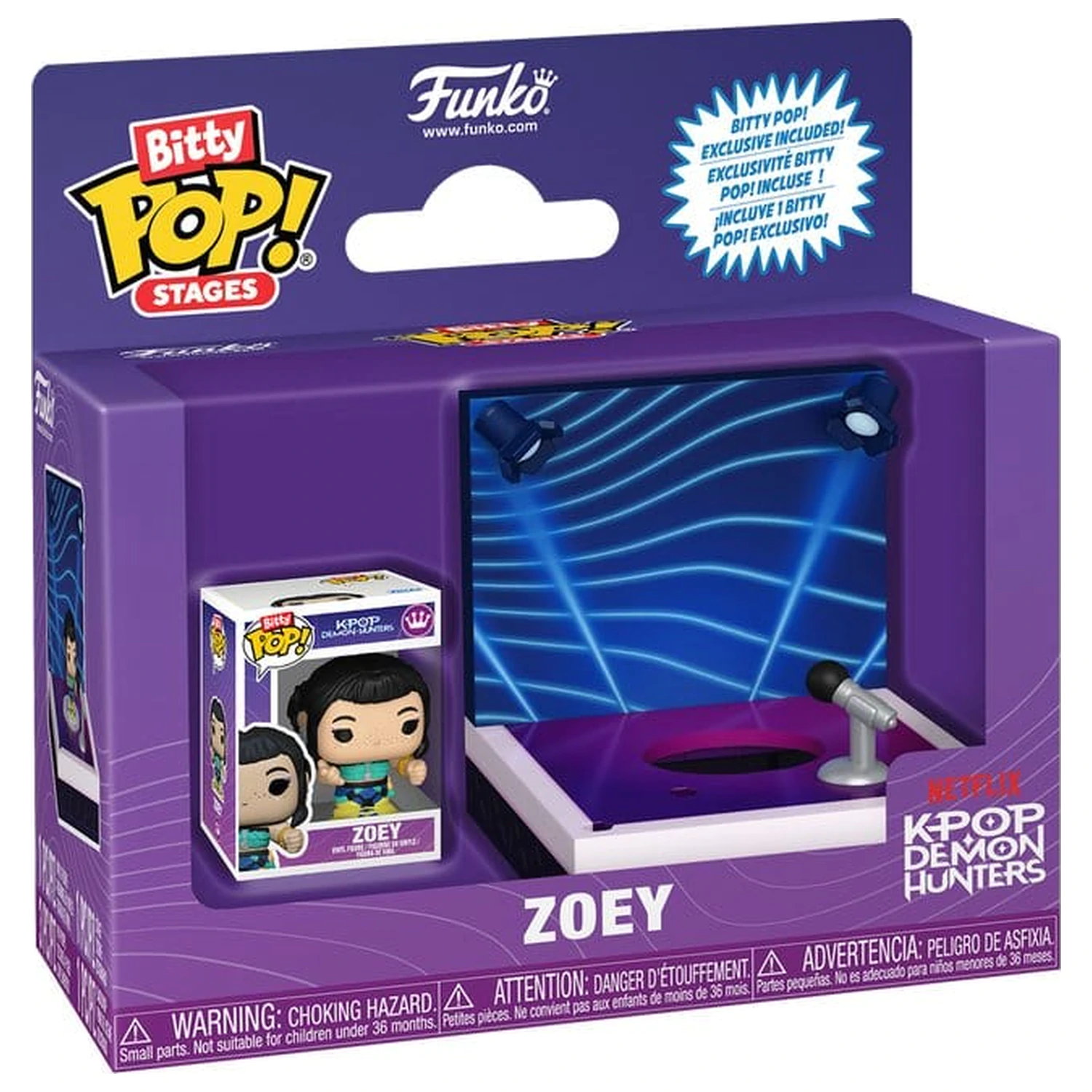KPop Demon Hunters Bitty Funko POP! Stages Vinilna figura Zoey 2,5 cm fotografija izdelka