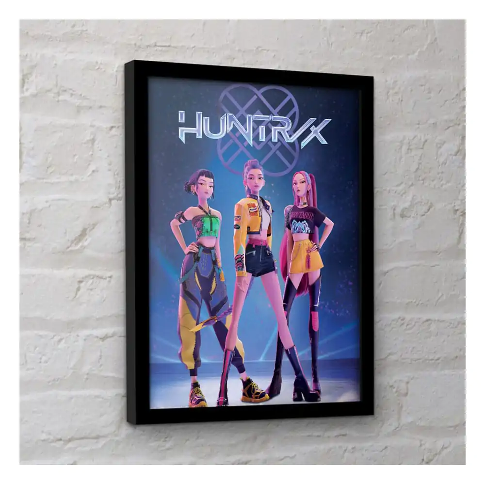 KPop Demon Hunters zbirateljski tisk, uokvirjen poster Huntrix fotografija izdelka