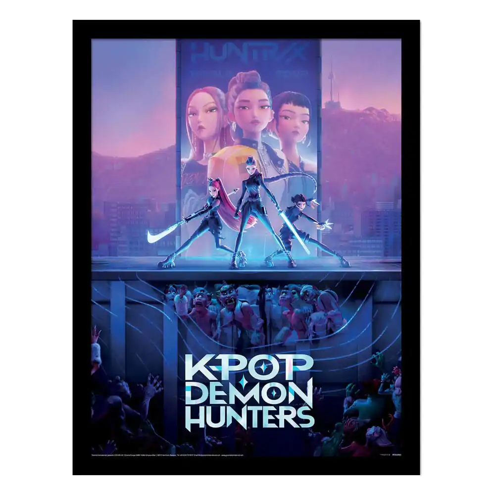 KPop Demon Hunters zbirateljski tisk uokvirjen plakat filmska ključna umetnina fotografija izdelka
