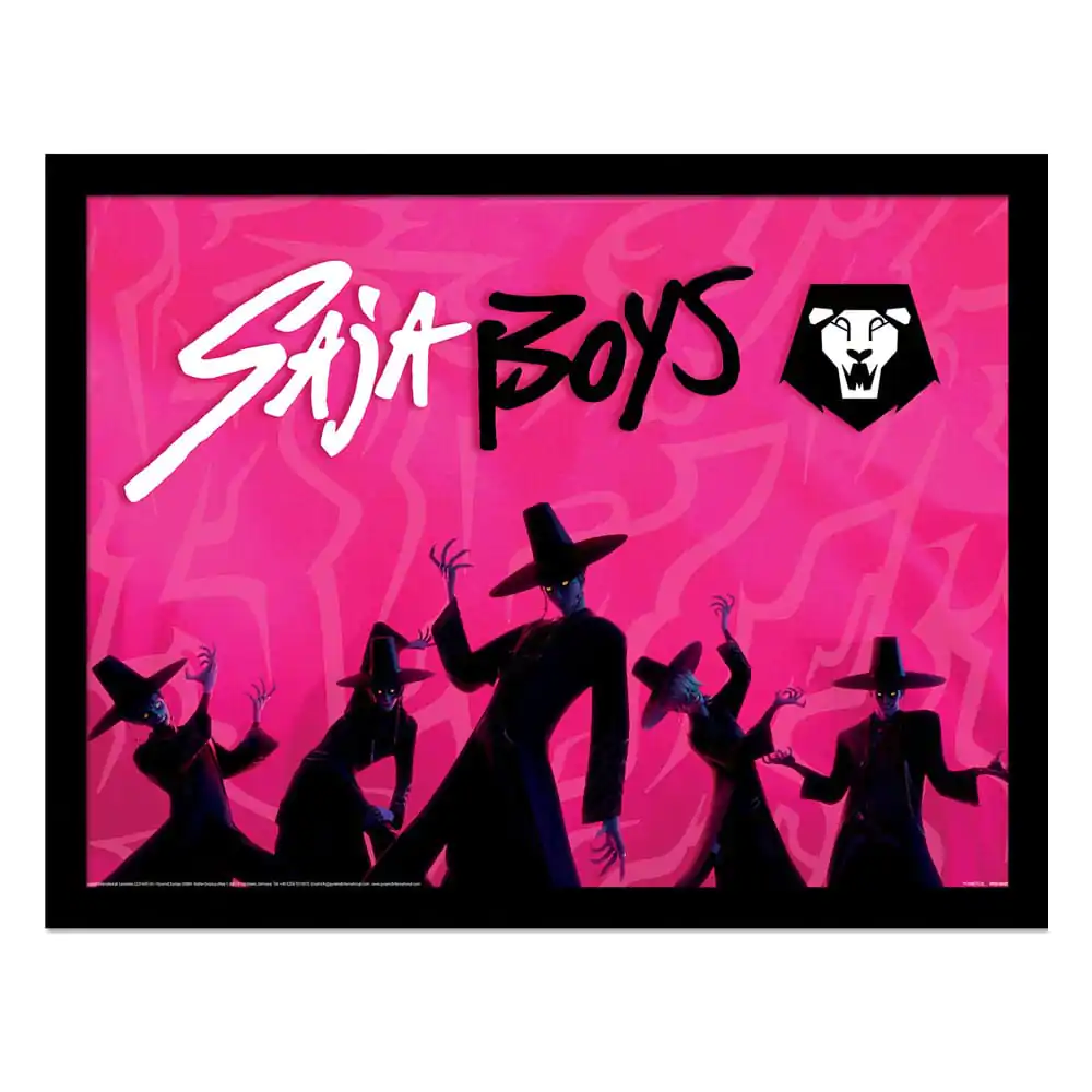 KPop Demon Hunters zbiralni tisk uokvirjen plakat Saja Boys Idol fotografija izdelka