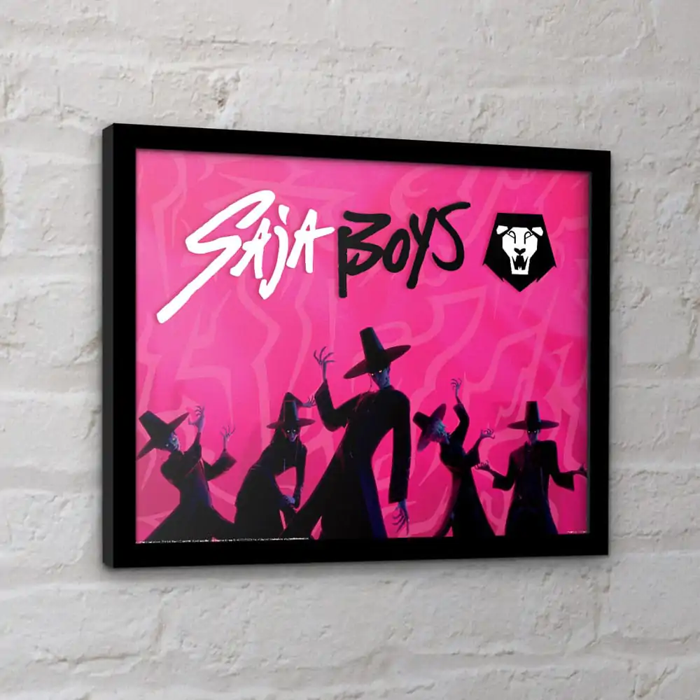 KPop Demon Hunters zbiralni tisk uokvirjen plakat Saja Boys Idol fotografija izdelka