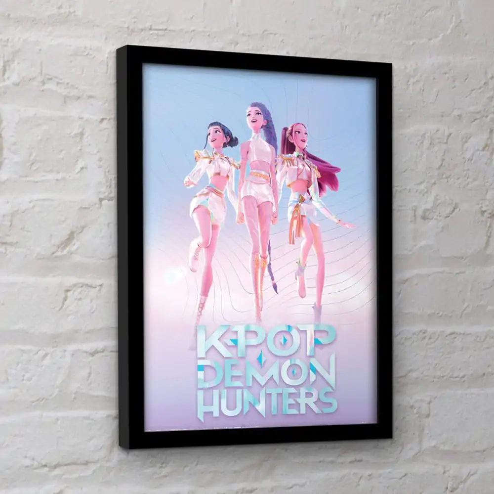 KPop Demon Hunters zbiralni tisk uokvirjen trio posterjev fotografija izdelka