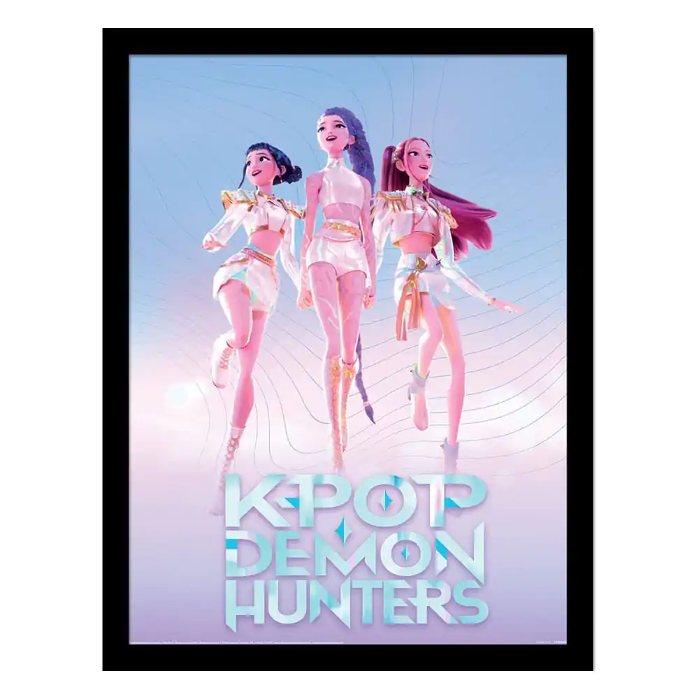 KPop Demon Hunters zbiralni tisk uokvirjen trio posterjev fotografija izdelka