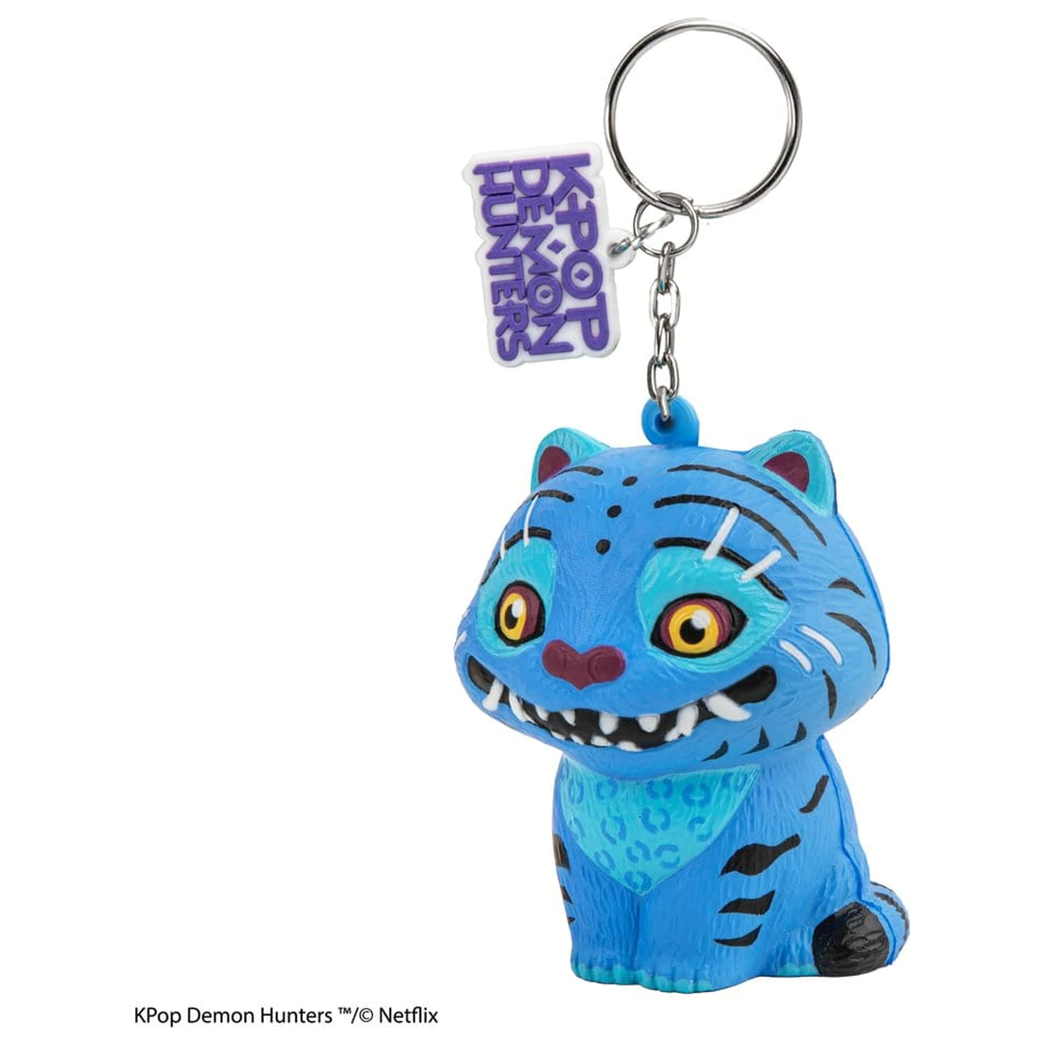 KPop Demon Hunters mehak obesek za ključe Derpy Tiger fotografija izdelka